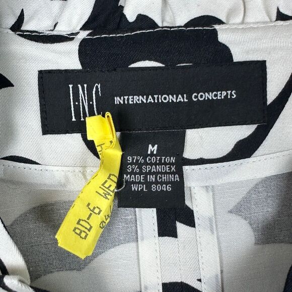 INC International Concepts Floral Print 3 Button 3/4 Sleeve Blazer Size Medium - Picture 3 of 6